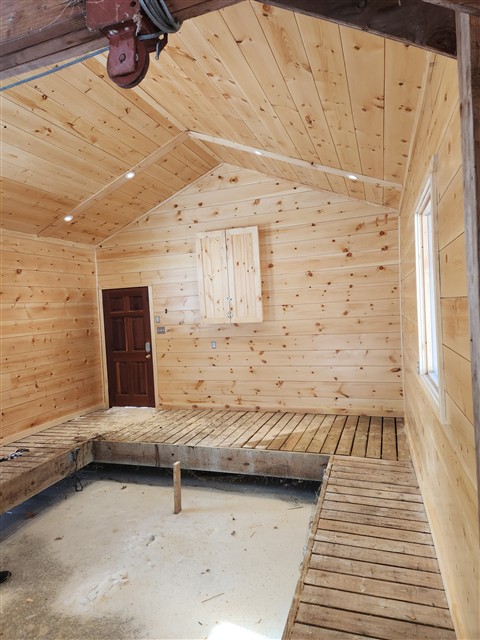 Pine interior finishing