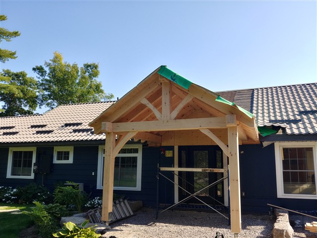 Timber entrance framing